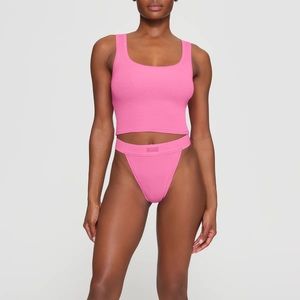 Skims Cotton Rib Tank Sz XS - Sugar Pink